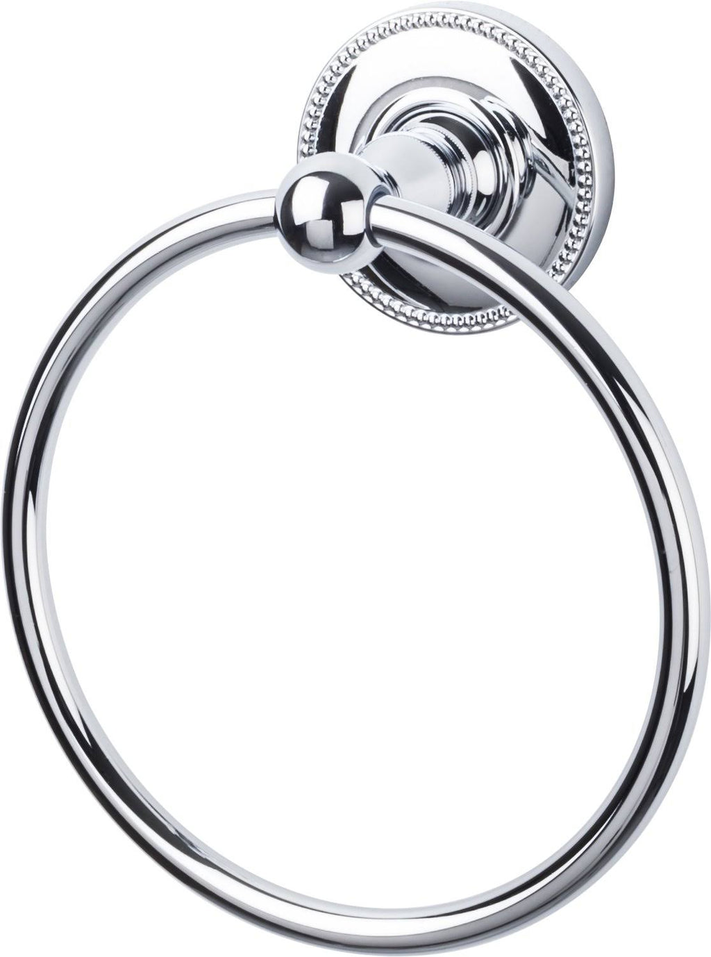 Polished Chrome Beaded Backplate Bath Ring U57922