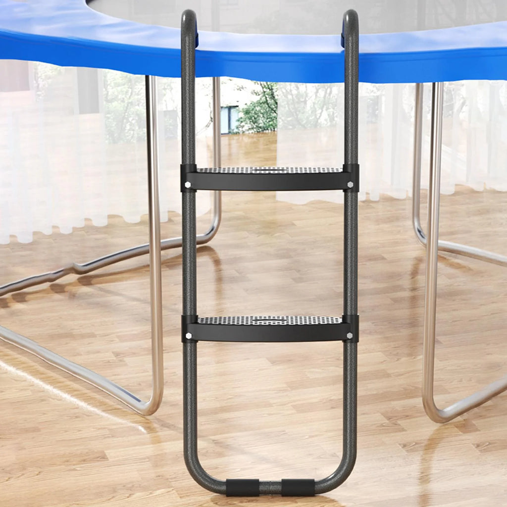 Trampoline Ladder Wide Step 2 Step High Strength Steel Climbing Ladder W24793