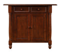 Drop Leaf Kitchen Island with Drawers and Cabinet F320