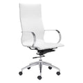 White Faux Leather Office Chair Y729105