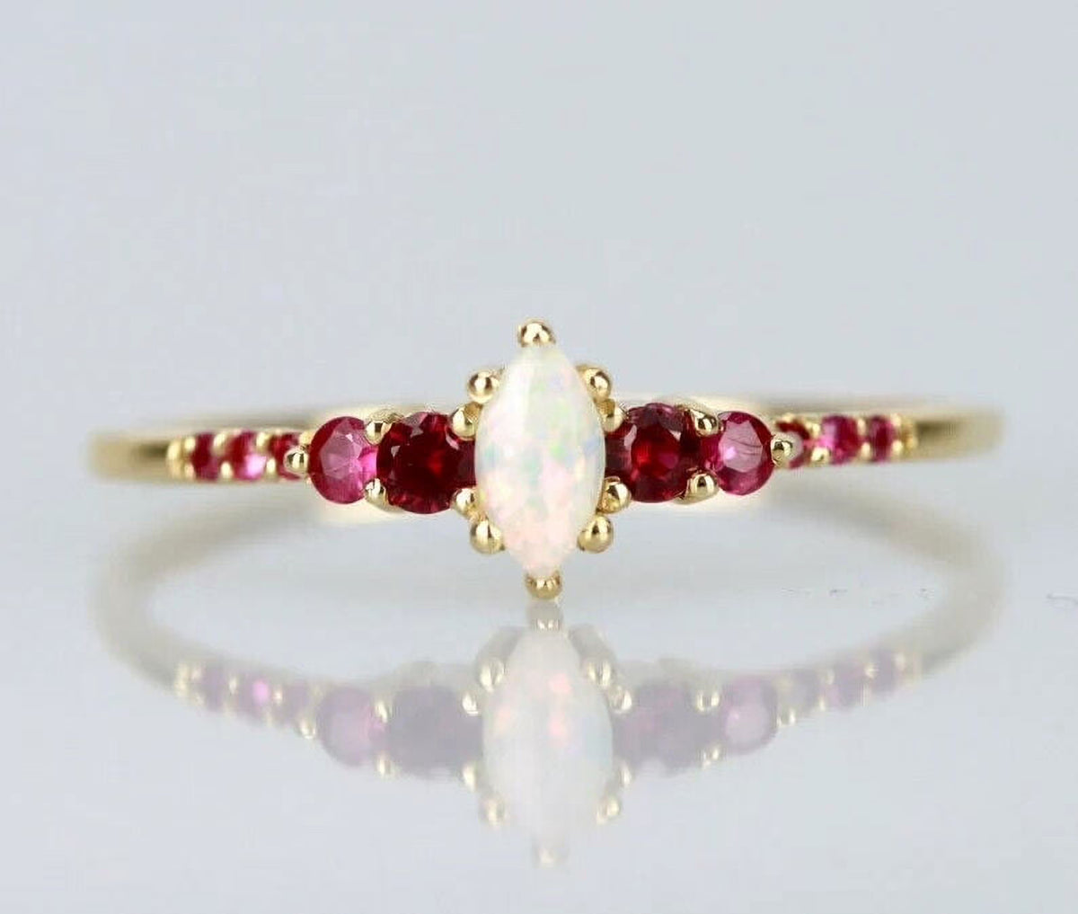 Marquise Opal Wedding Ring H20493