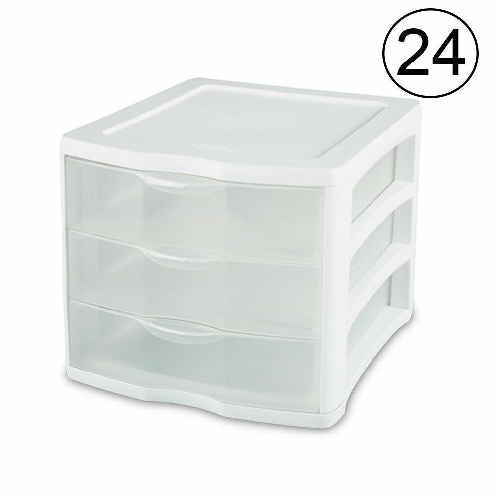 3 Storage Drawer Organizer Cabinet (24 Pack) Q996