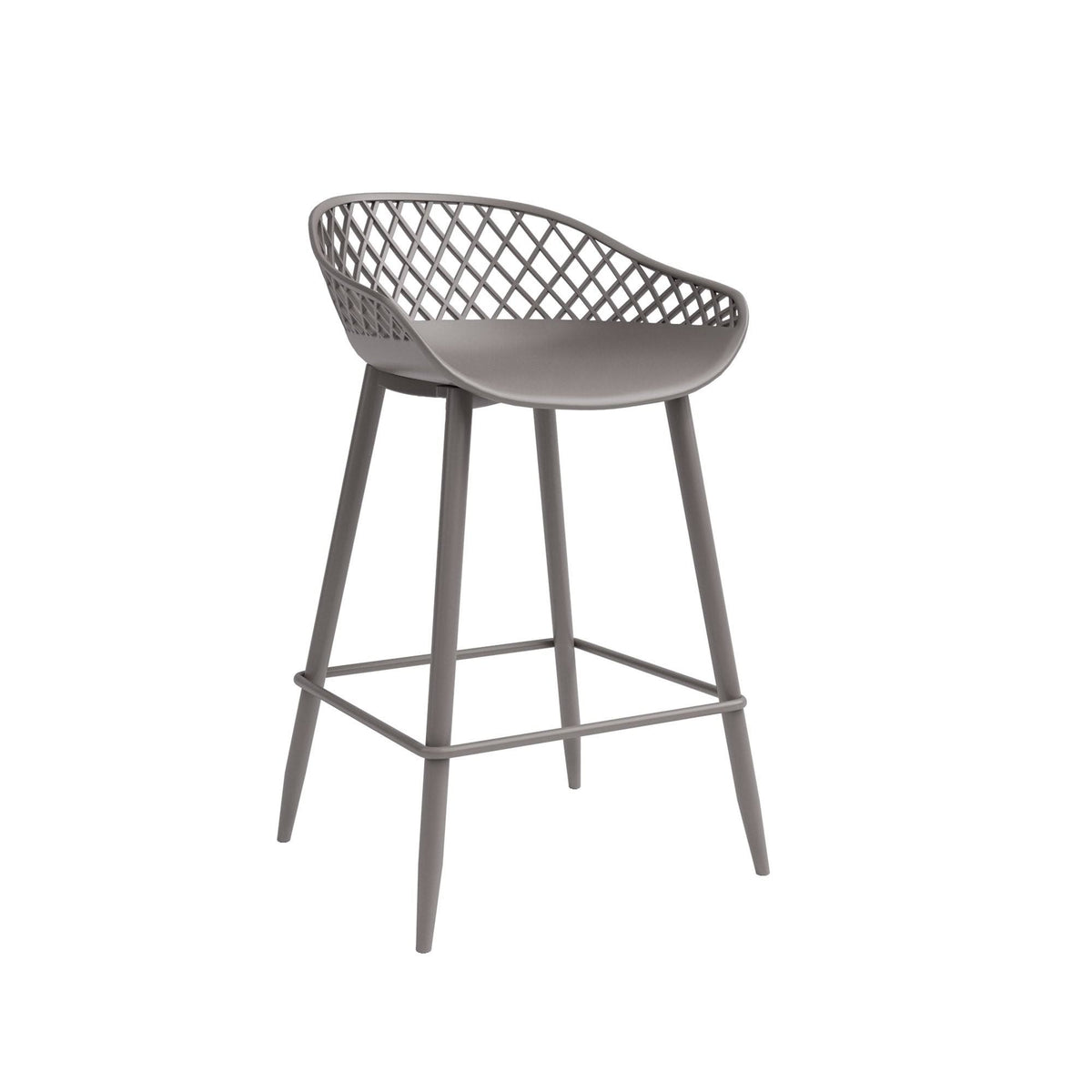 Warm Taupe Counter Stool Set of 2 D49114