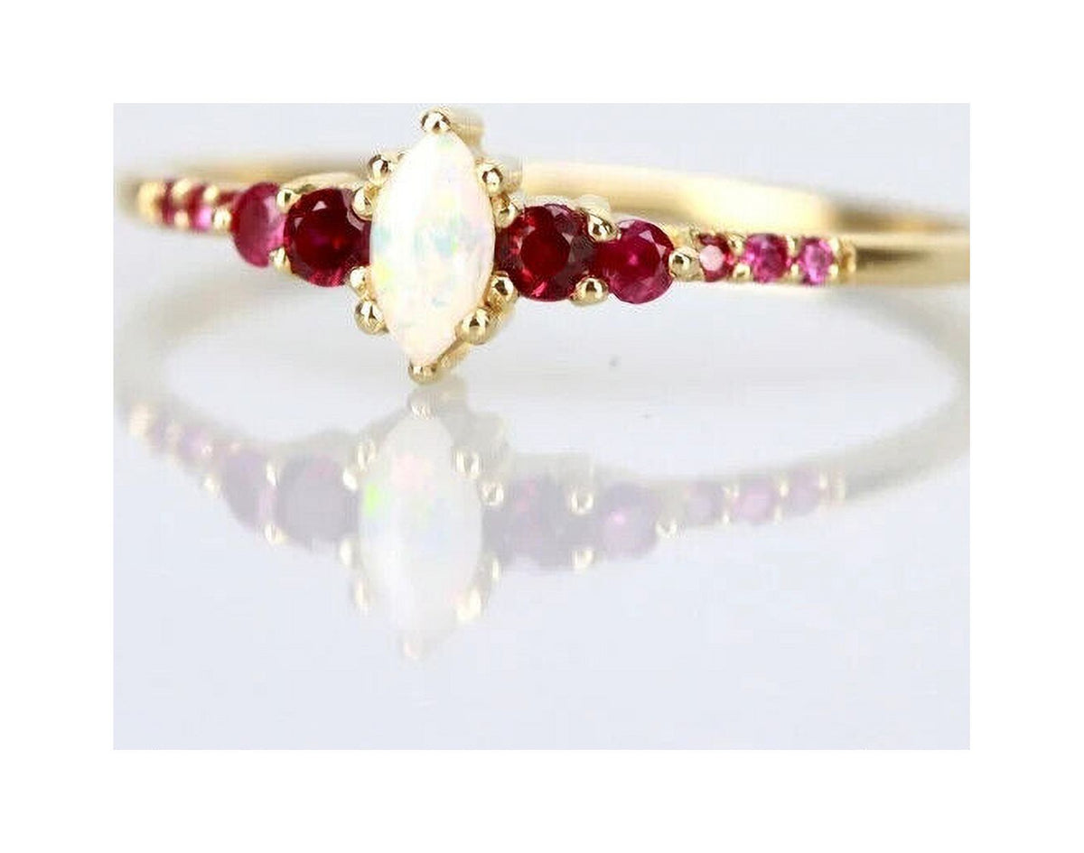 Marquise Opal Wedding Ring H20493