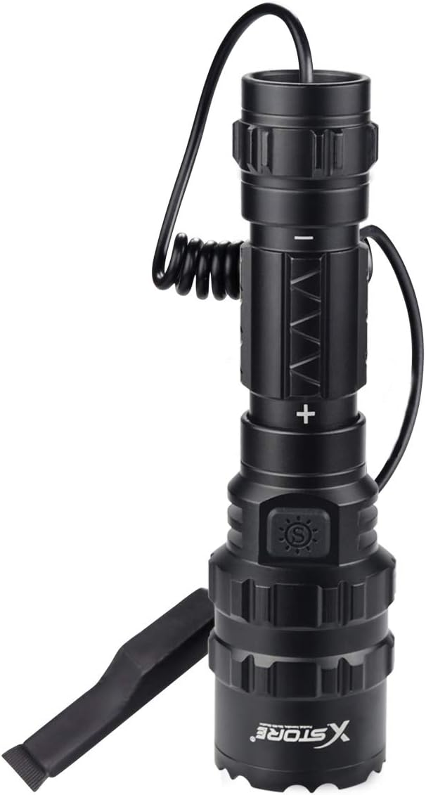 2 Pack Tactical Flashlight with Rail Mount, 4000 Lumen LED Weapon Light T359