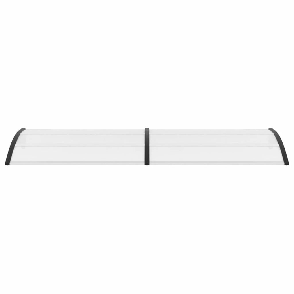 Door Canopy Black and Transparent 118.1"x31.5" PC Z741