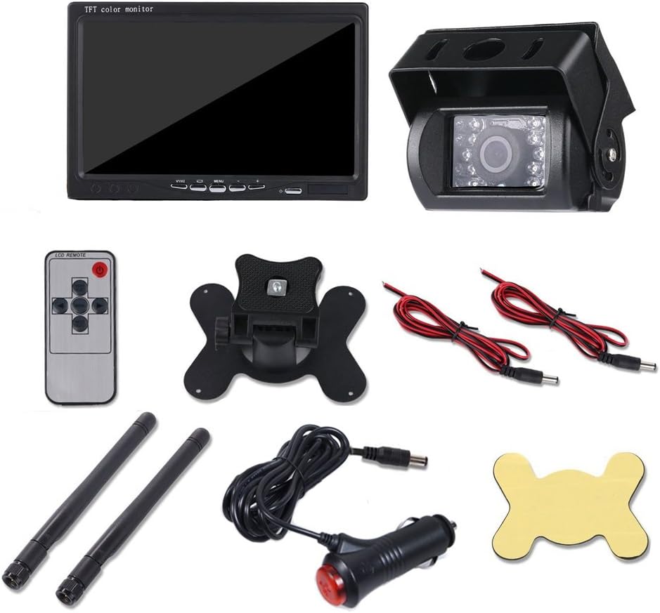 Waterproof Wireless Backup Camera with 7 HD LCD Monitor Kit U344