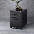 Black 3-Drawer Mobile Vertical Filing Cabinet K67257