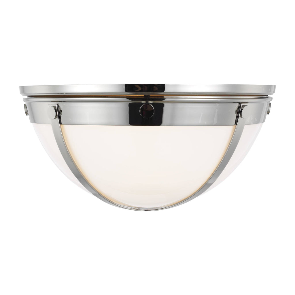 Polished Nickel Two Light Flush Mount U87012