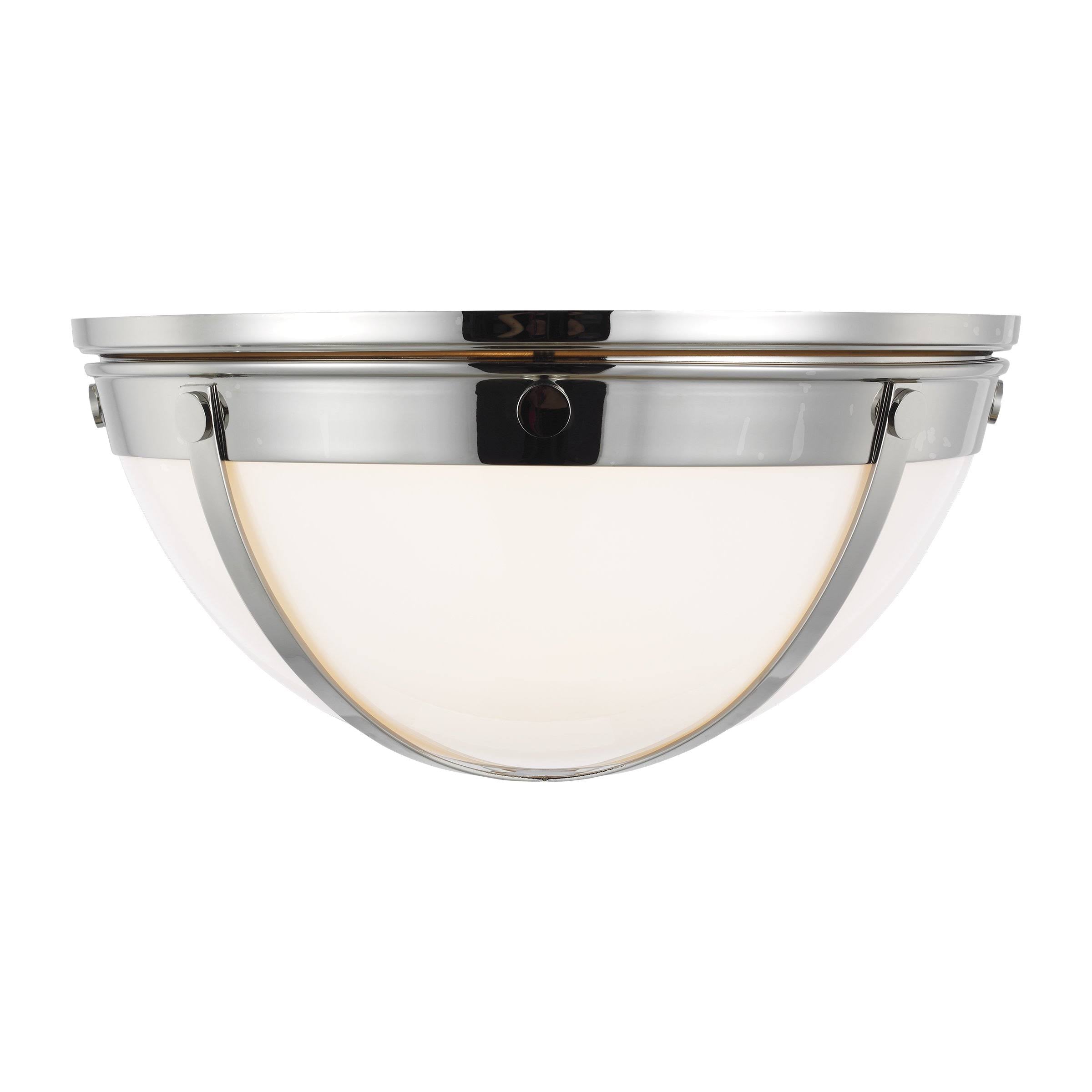 Polished Nickel Two Light Flush Mount U87012