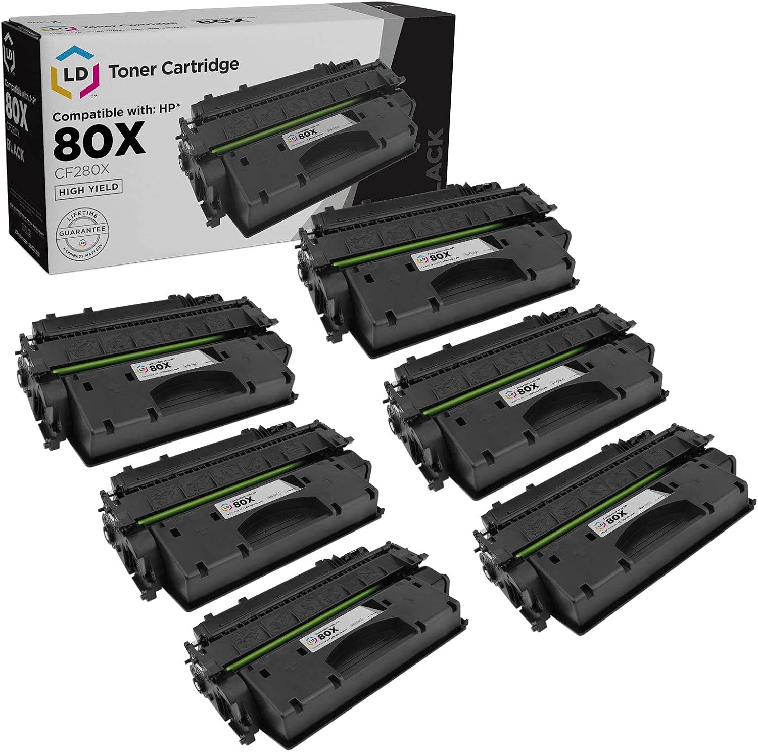 Black 6-Pack Toner Cartridge L443