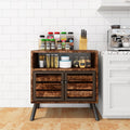 Rustic Brown Storage Sideboard Buffet Table H2421