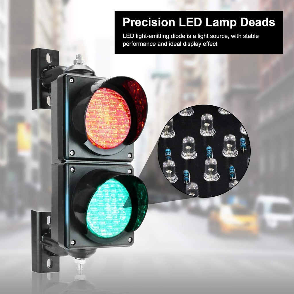 100mm Red/Green LED Traffic Light, IP65 PC Housing P7817