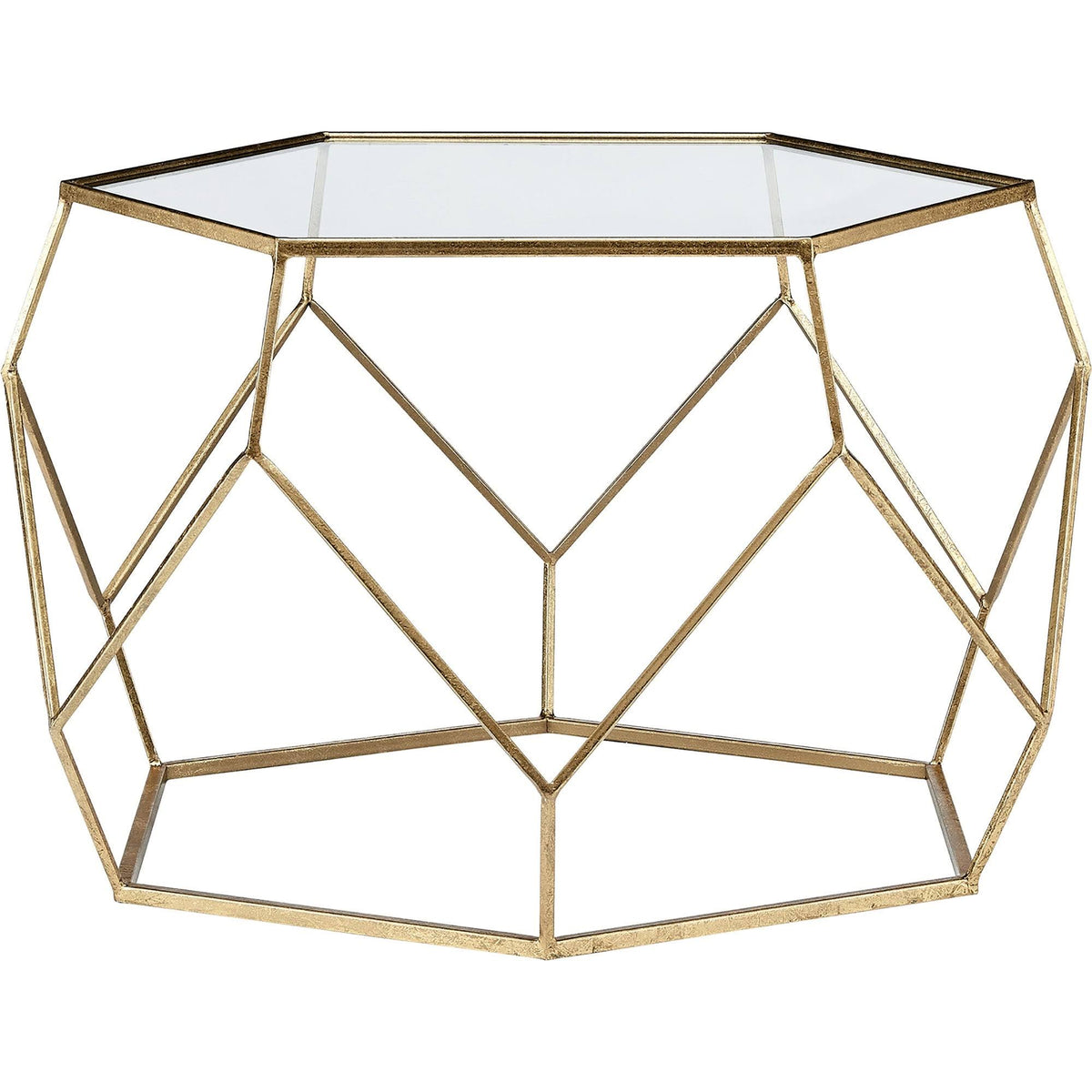 Gold Geometric Coffee Table H138
