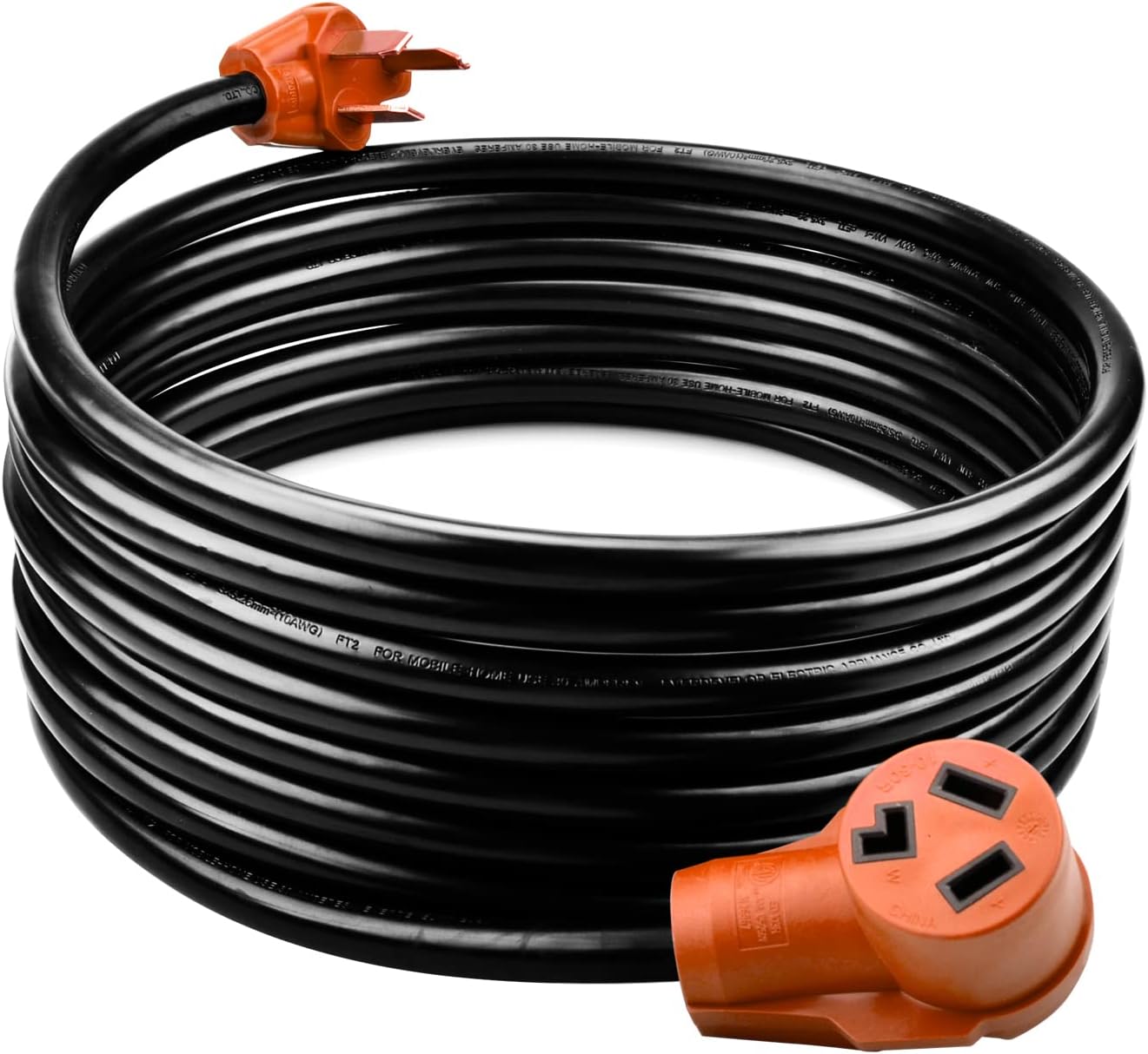 25 Ft. Heavy Duty 3-Prong Dryer/EV Power Extension Cord, Yellow, Pack of 2 X949