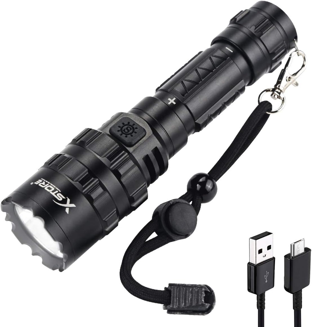 2 Pack Tactical Flashlight with Rail Mount, 4000 Lumen LED Weapon Light T359