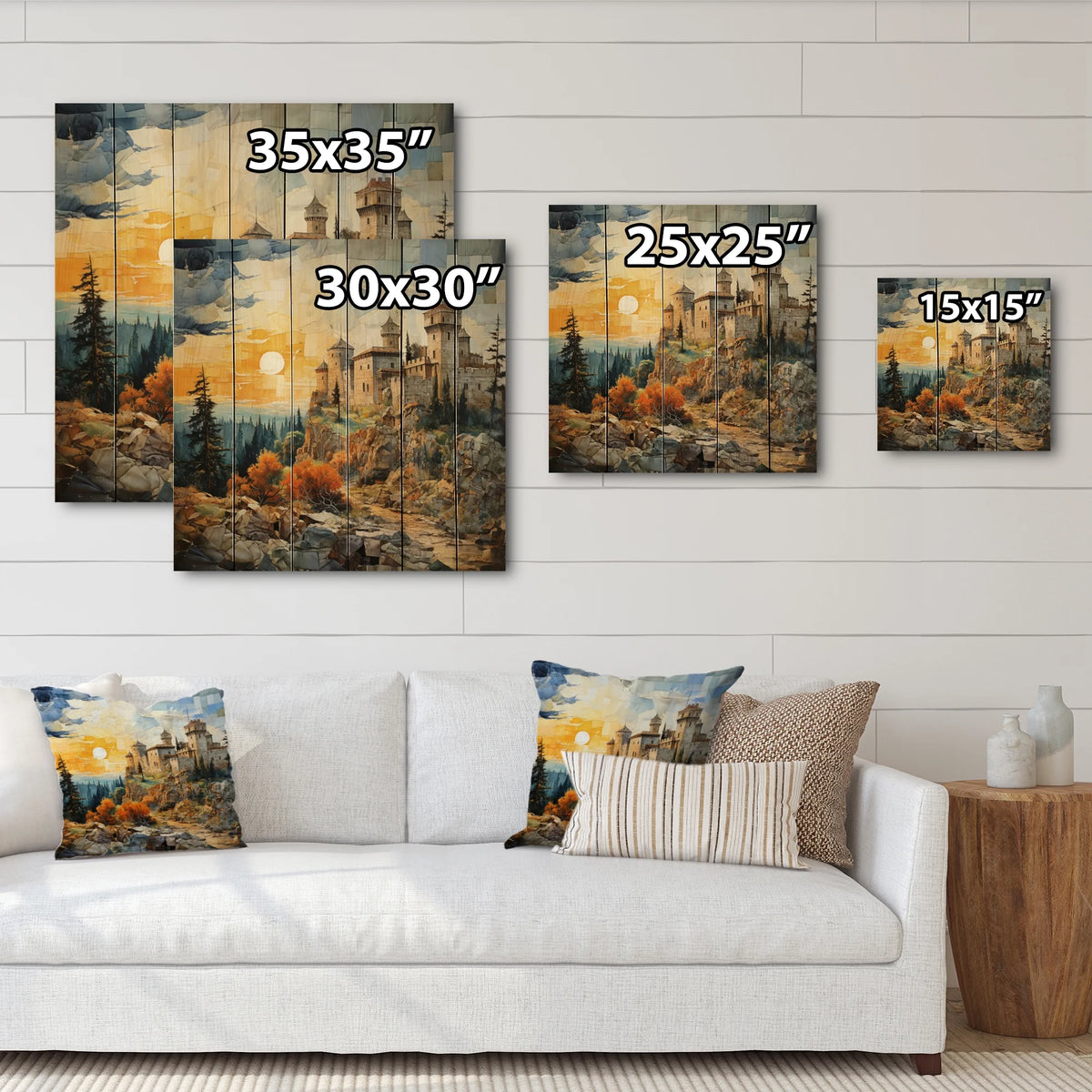 Natural Pine Wood Landscapes Print G628