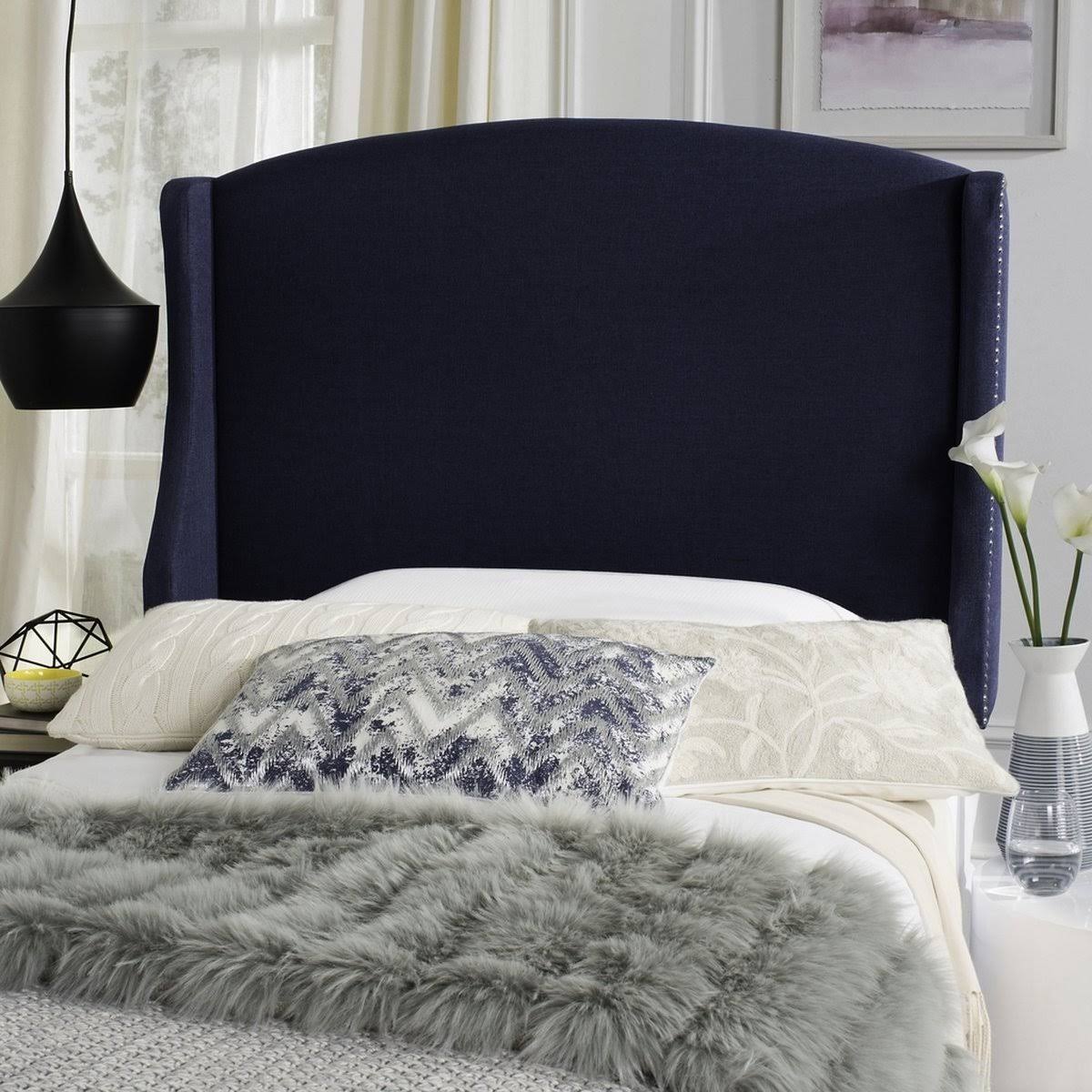 Navy Linen Headboard (Queen) Z5218