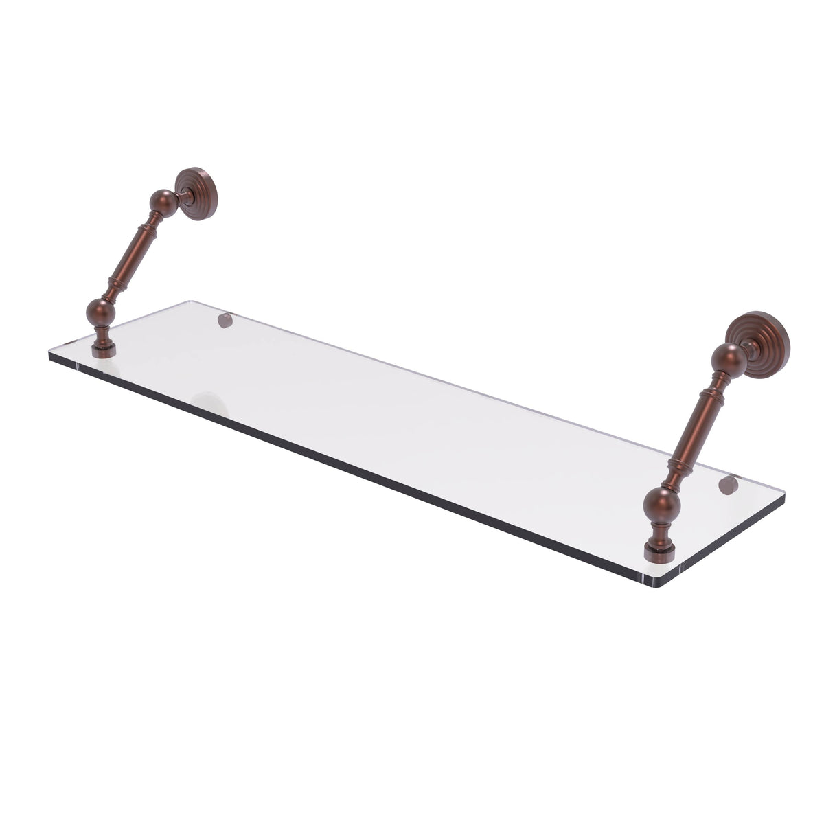 30 in. Floating Glass Shelf Antique Copper J442896