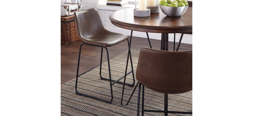 Round DRM Counter Table in Two-Tone Brown X10669