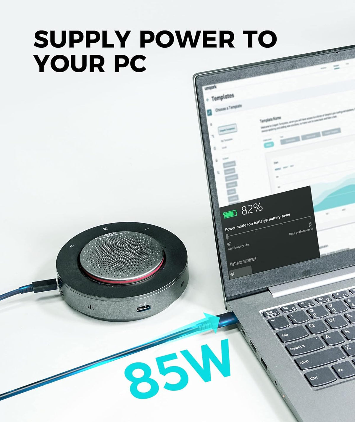 4X Noise-canceling Mic Conference Speaker with USB-C Docking Function U31555