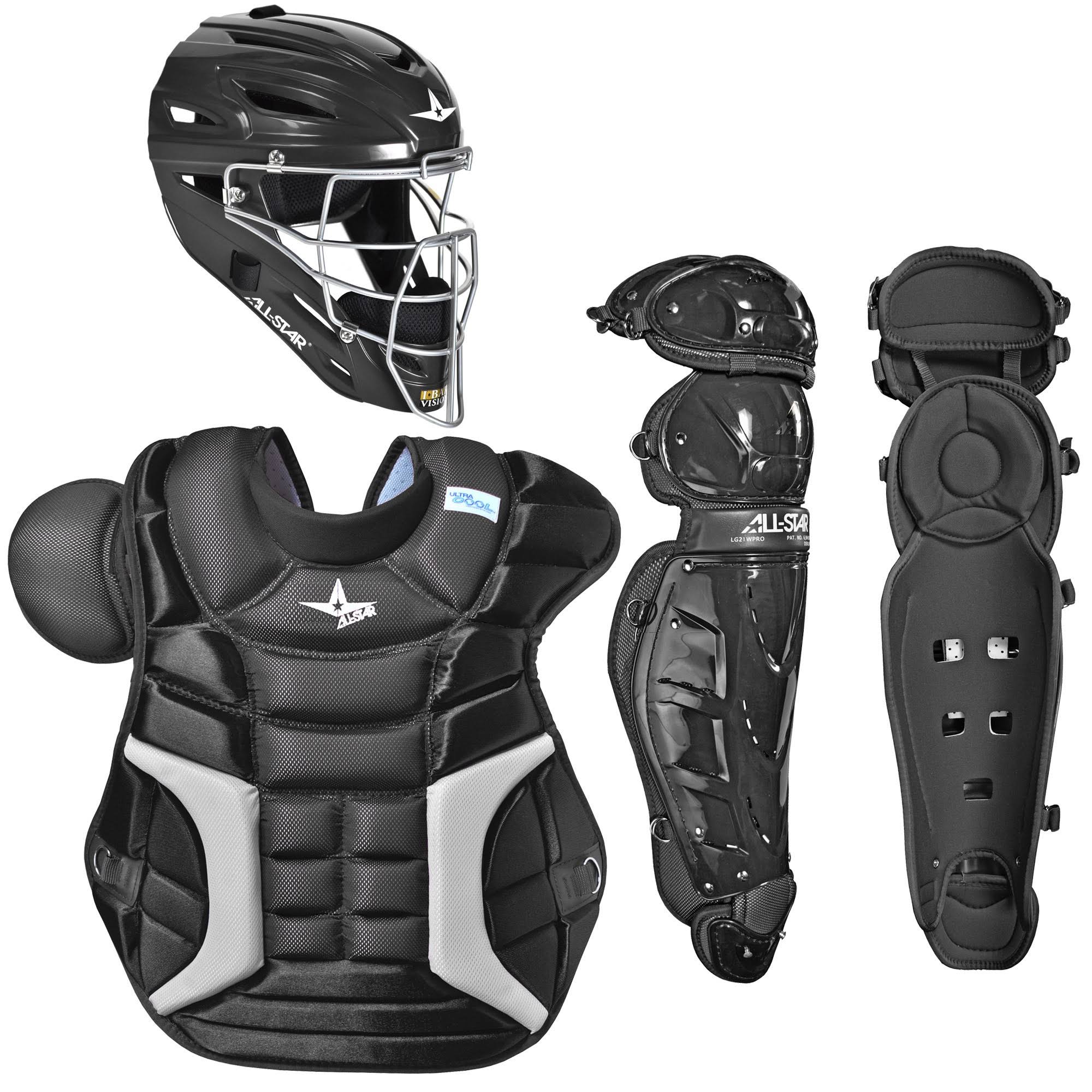 Black Adult Baseball Catchers Gear Set M340887