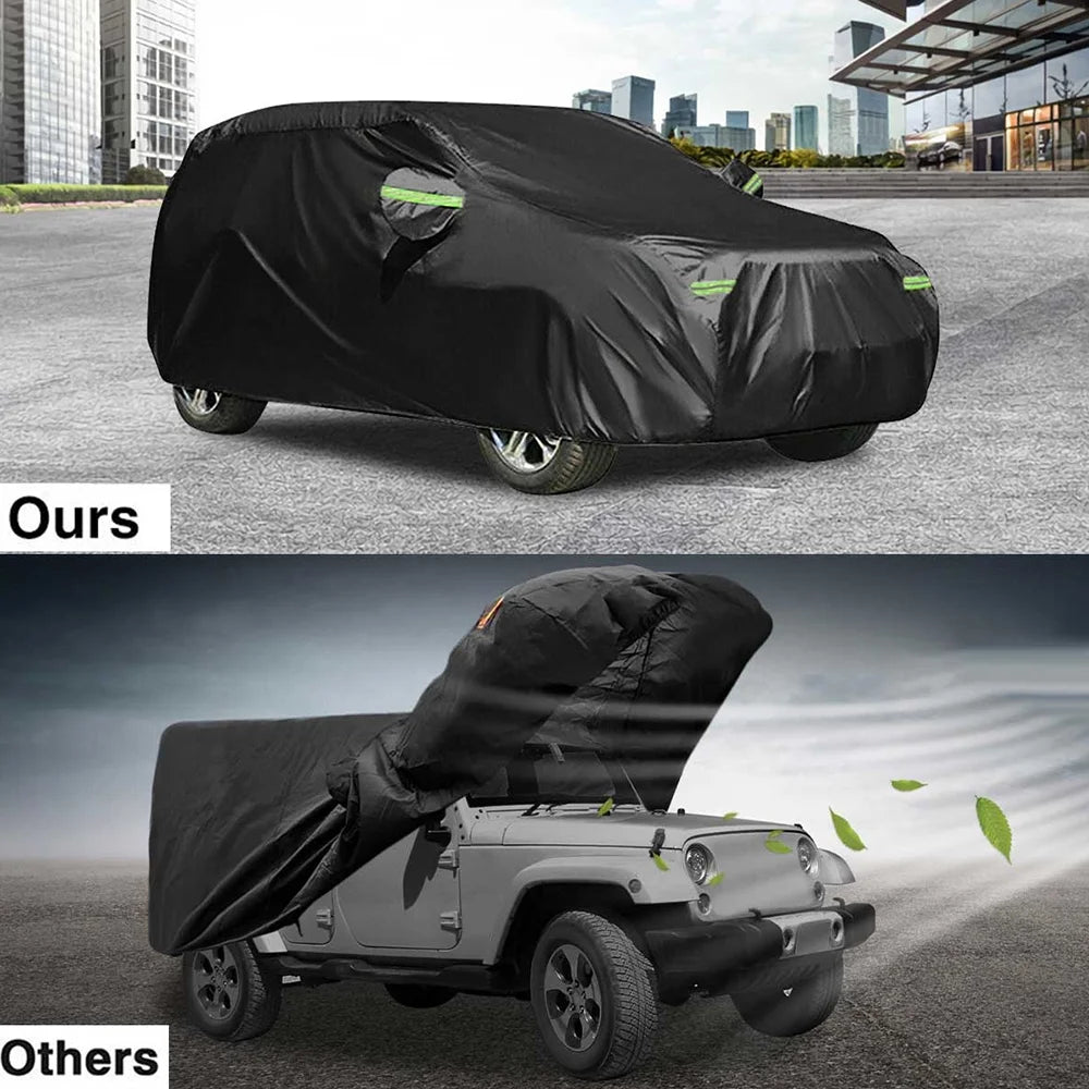 Waterproof 210D Black Oxford Cloth Car Cover Q674575