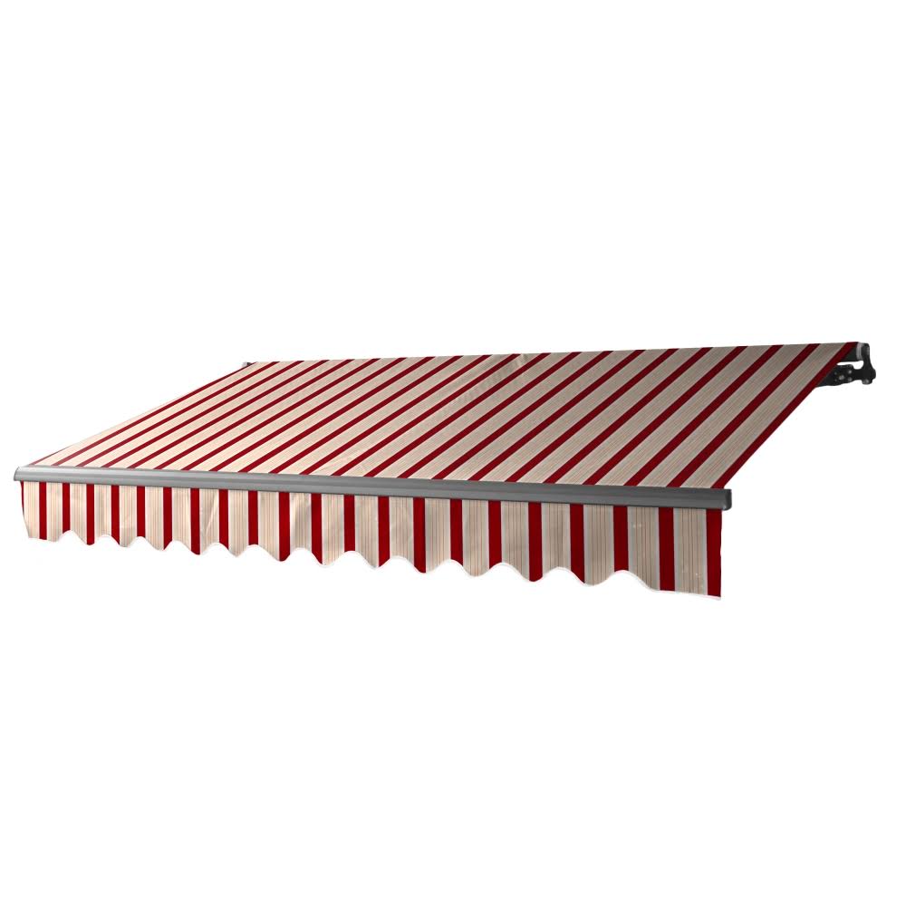 Black Frame Retractable Patio Canopy Awning 13 x 10 ft Multi Red R900116