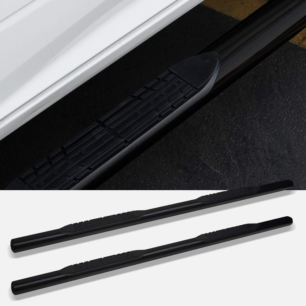 4 Oval Side Step Nerf Bars Black F336868