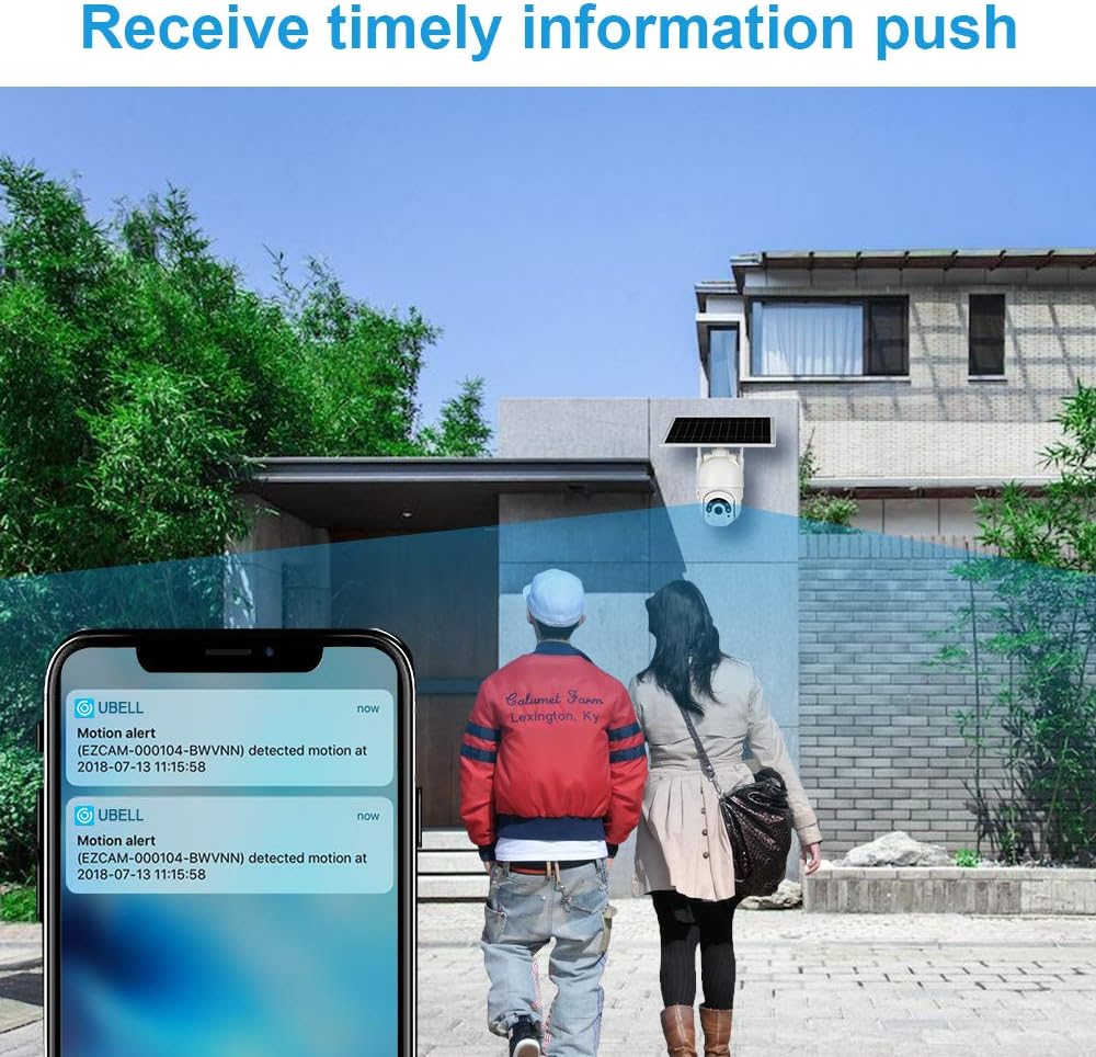 Solar Security Camera Outdoor with PIR Motion Detection and Colorful Night Vision A252665
