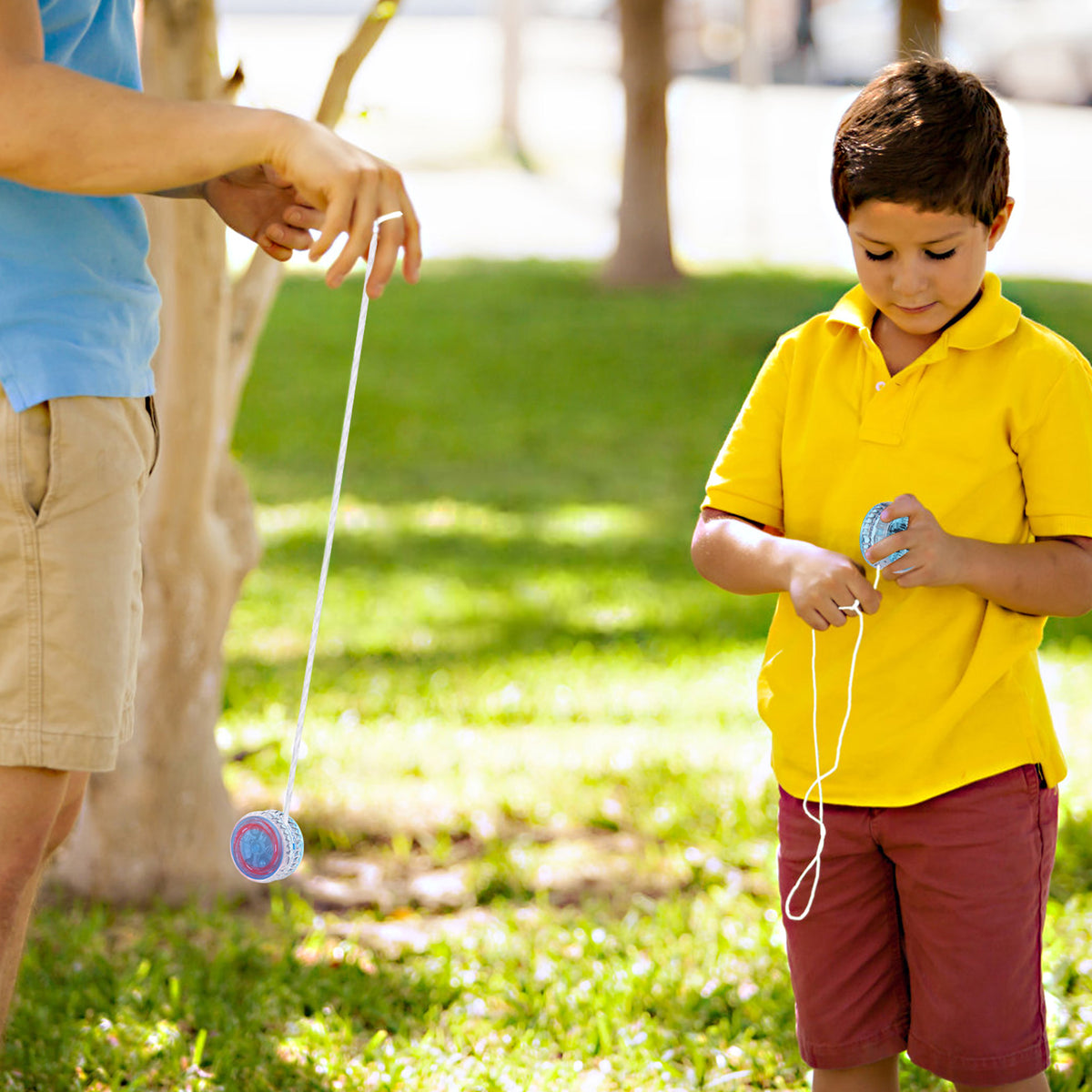 Blue LED Luminous Yoyo with String J452