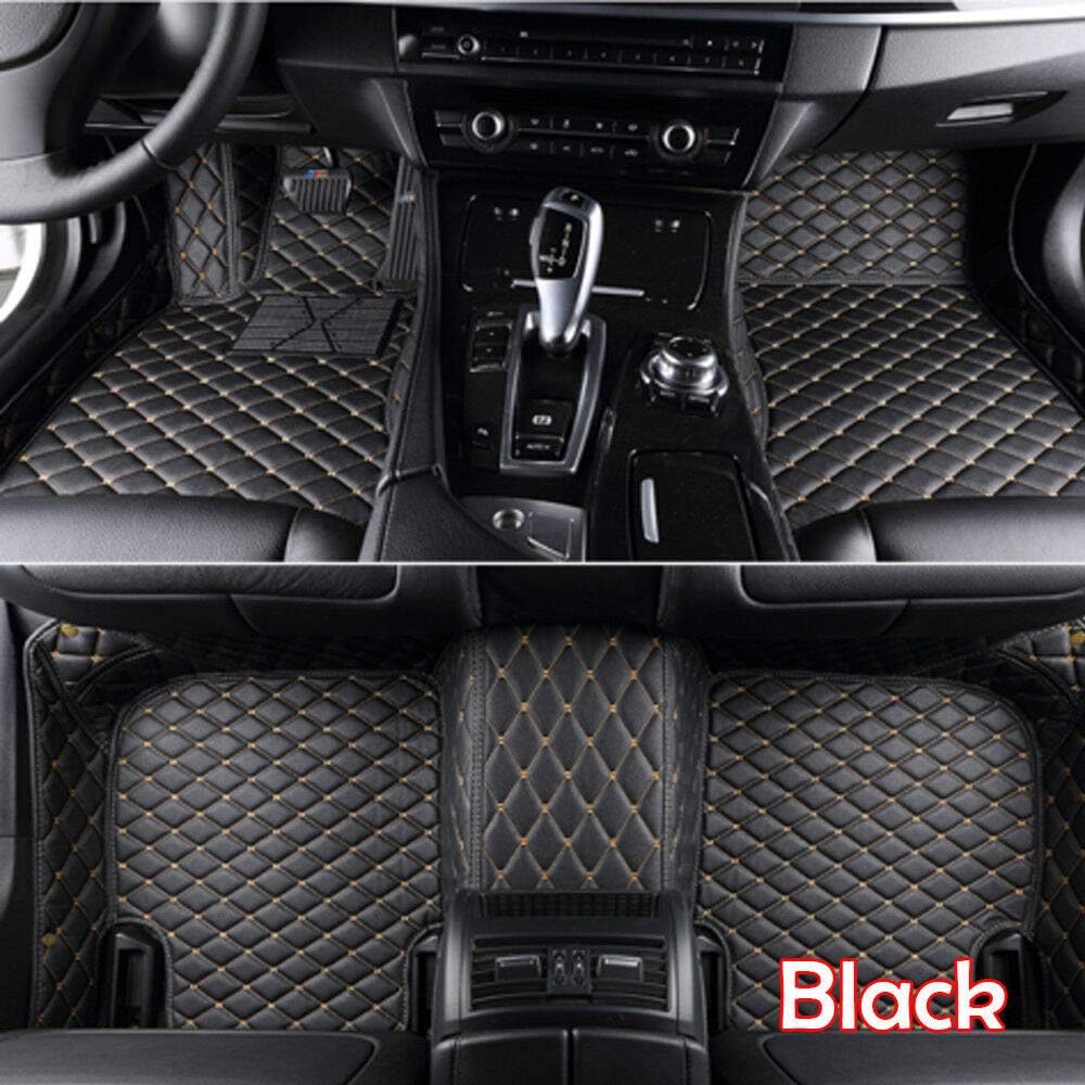 Custom Car Floor Mats Waterproof Full Coverage Non-Slip Carpet (All Black) Q902