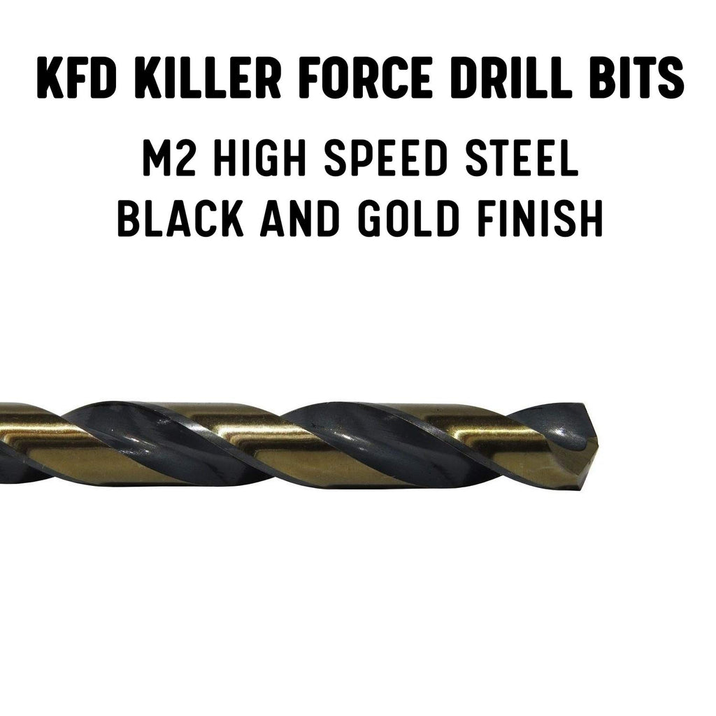 29 Piece Heavy Duty High Speed Steel Drill Bit Set with Black and Gold Finish W3401