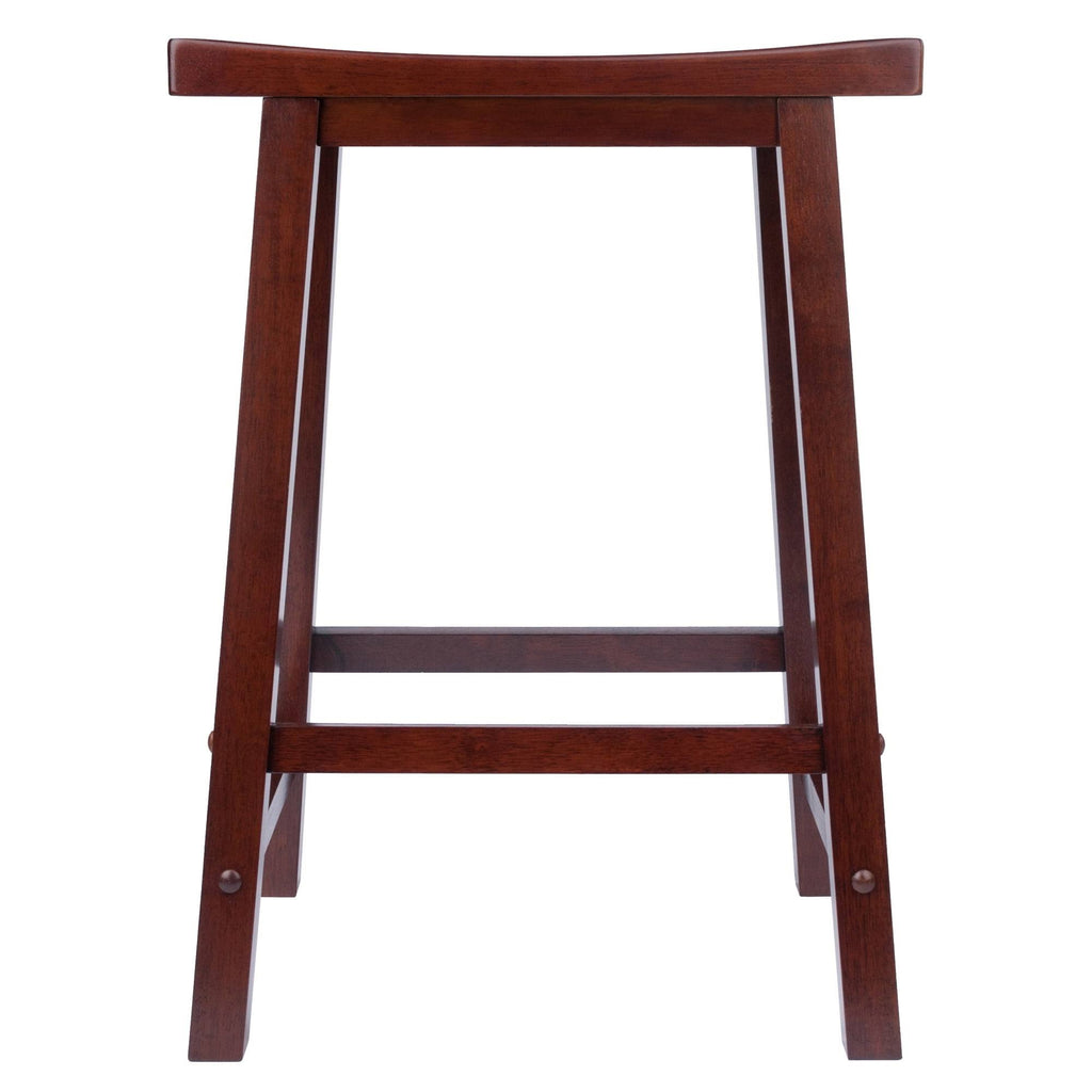 Antique Walnut Saddle Seat Bar Stool Z737