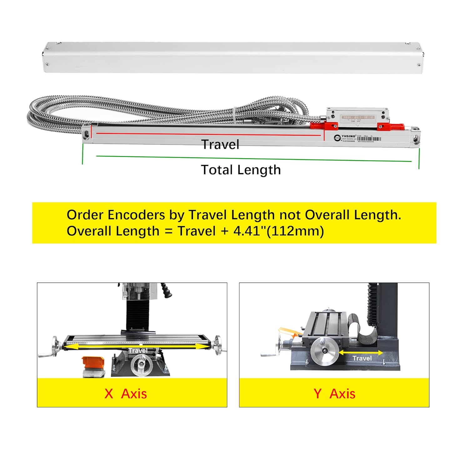 520mm 20.48inch Precision Linear Scale with Accuracy 0.002mm Aluminum Body Q584862