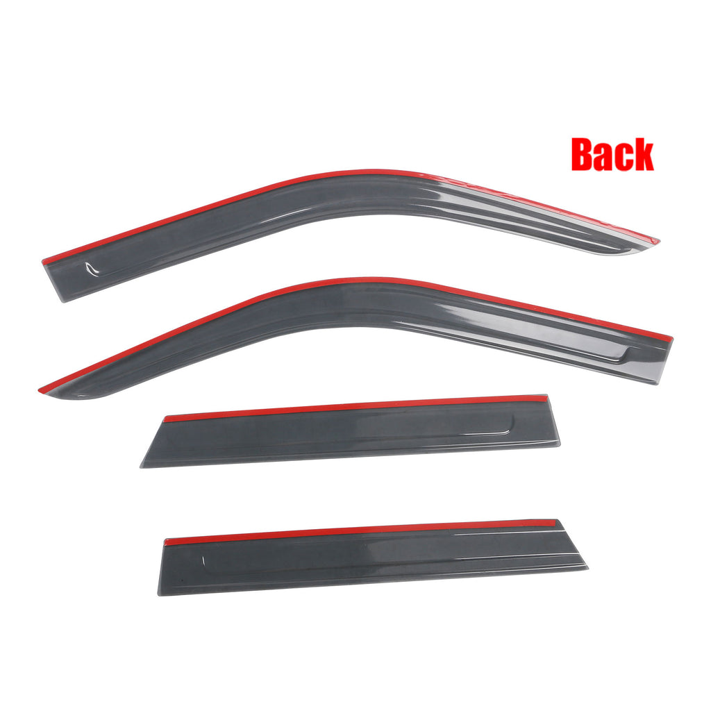 Black Acrylic Window Visors 4PCS Z120720
