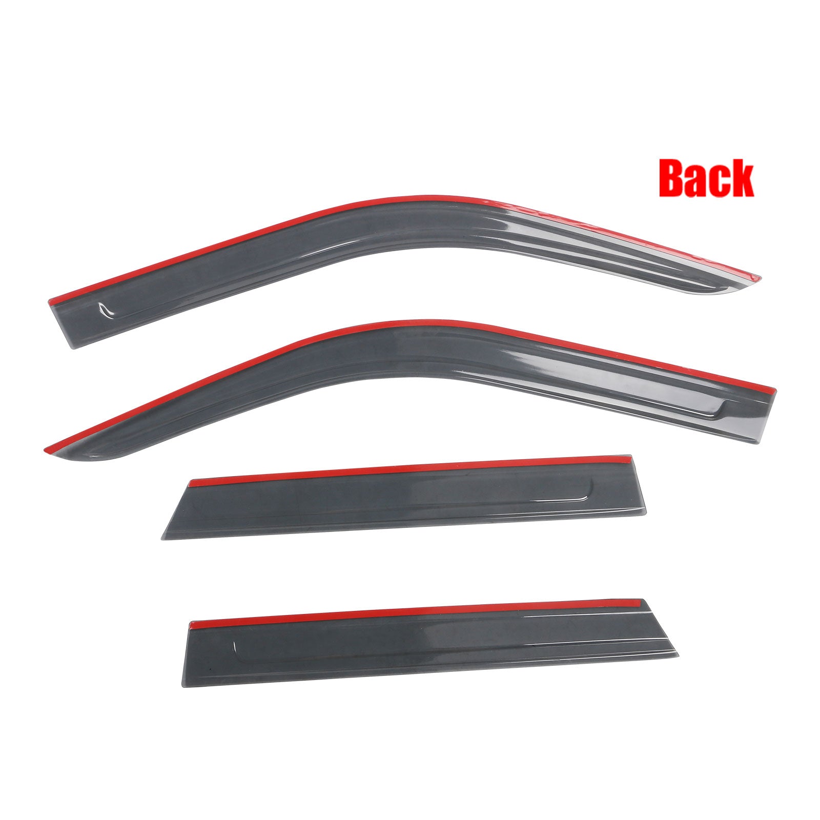 Black Acrylic Window Visors 4PCS Z120720