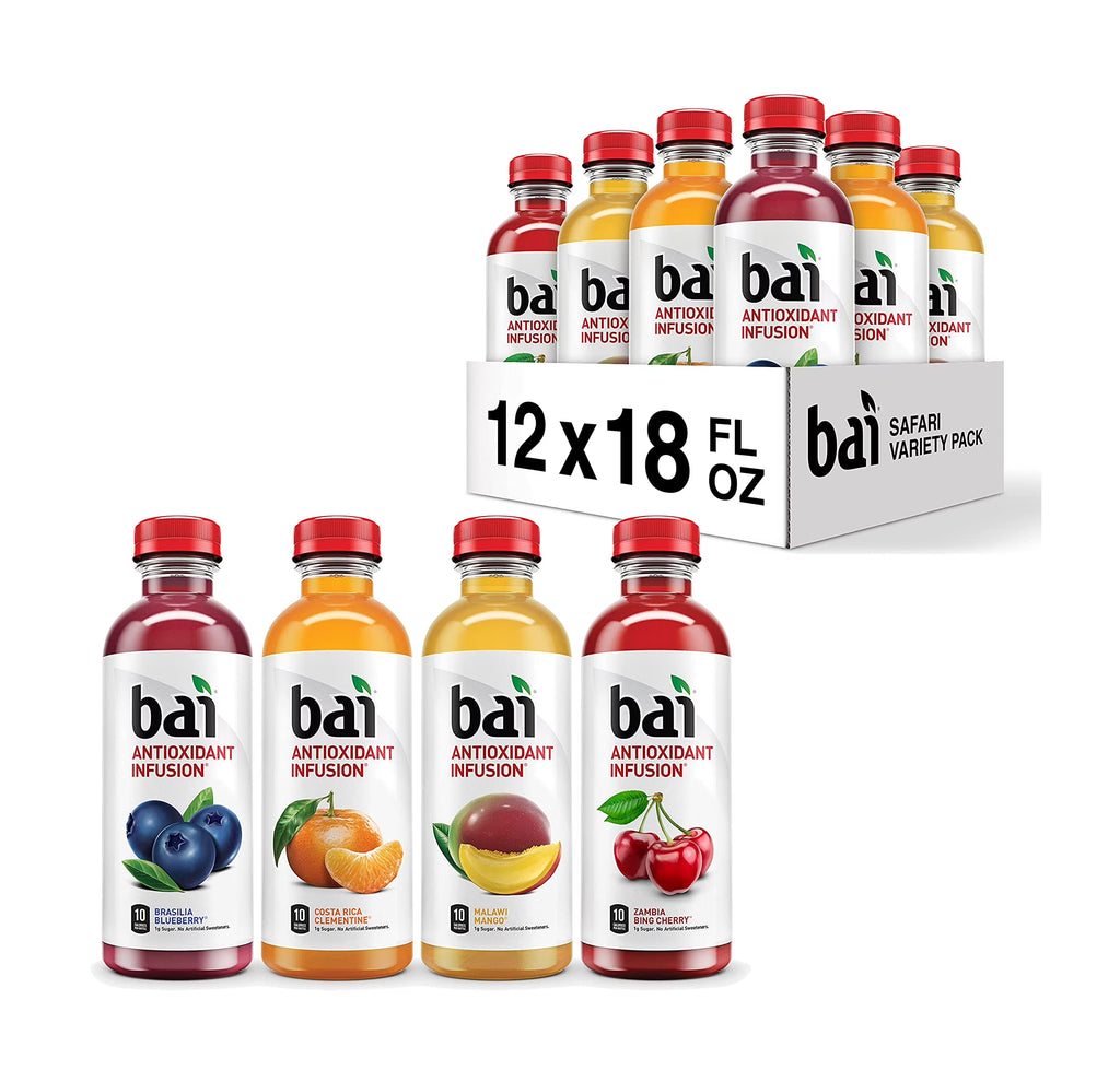 Antioxidant Infused Flavored Water Variety Pack, 18 Fl Oz Bottles (Pack of 12) H498589