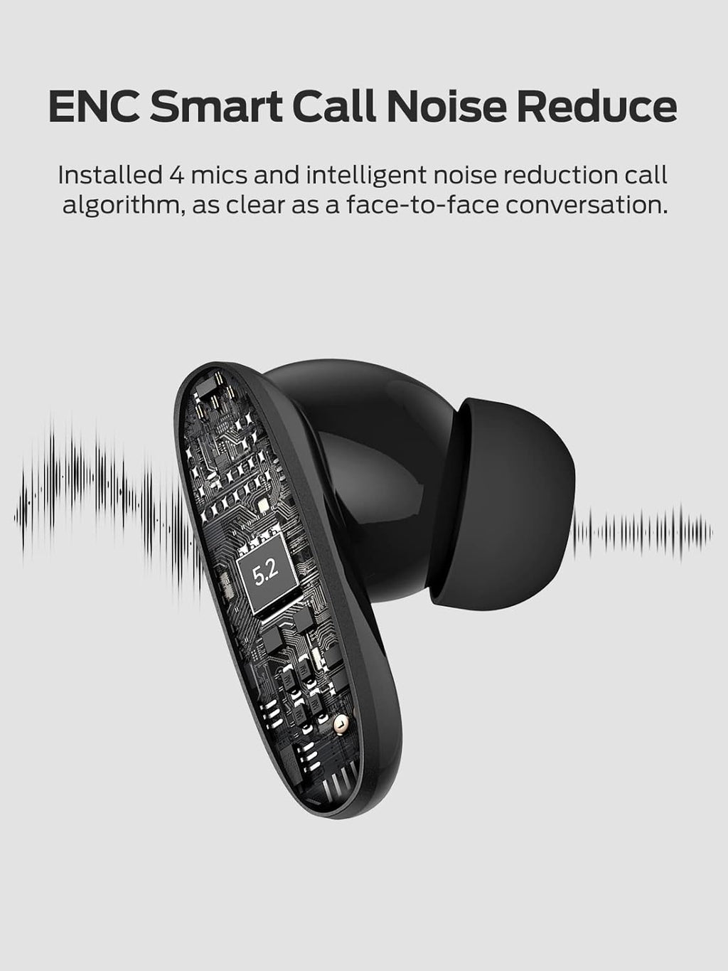 Wireless Earbuds with Bluetooth 5.2, Noise Cancelling, 30H Playtime R8327