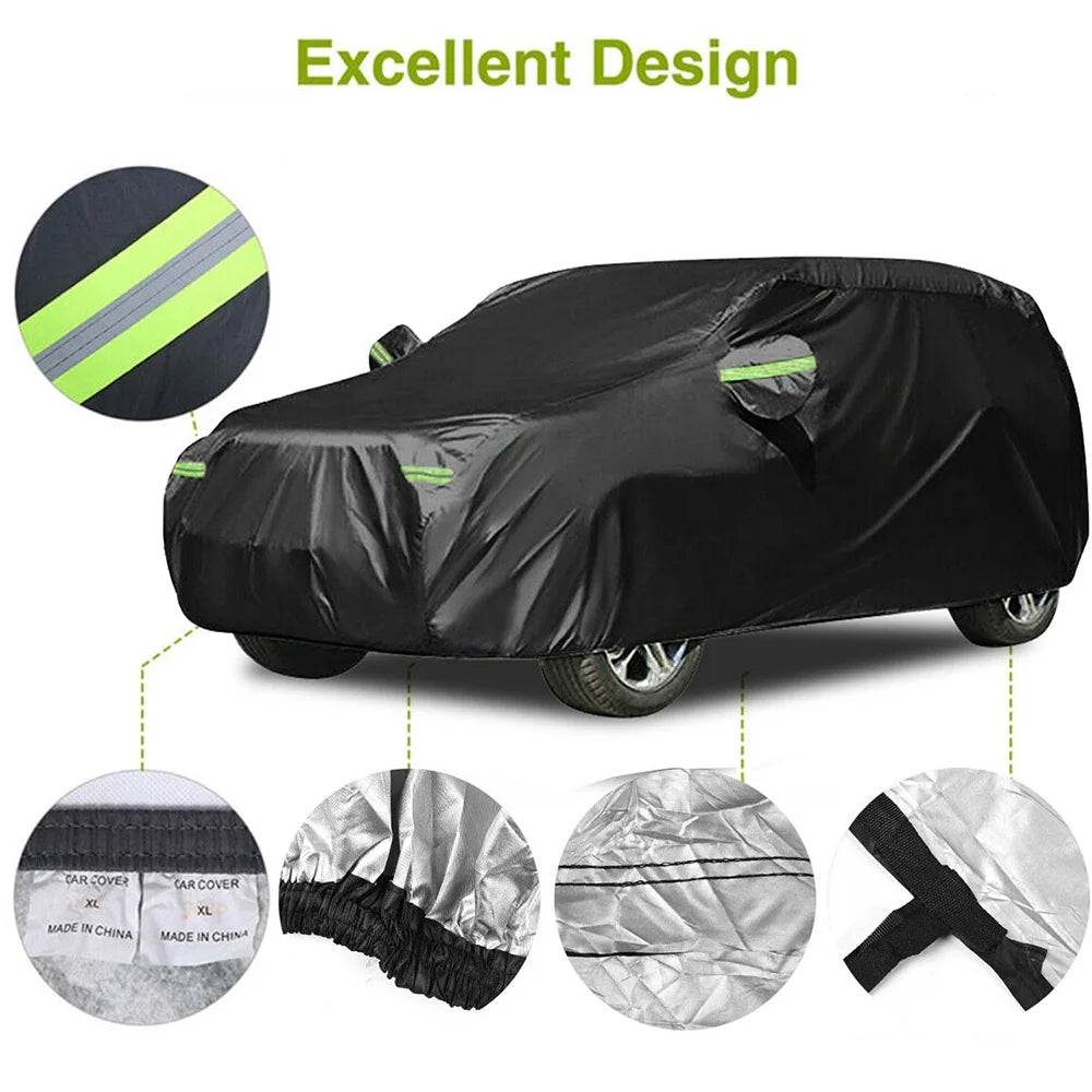 Waterproof 210D Black Oxford Cloth Car Cover Q674575