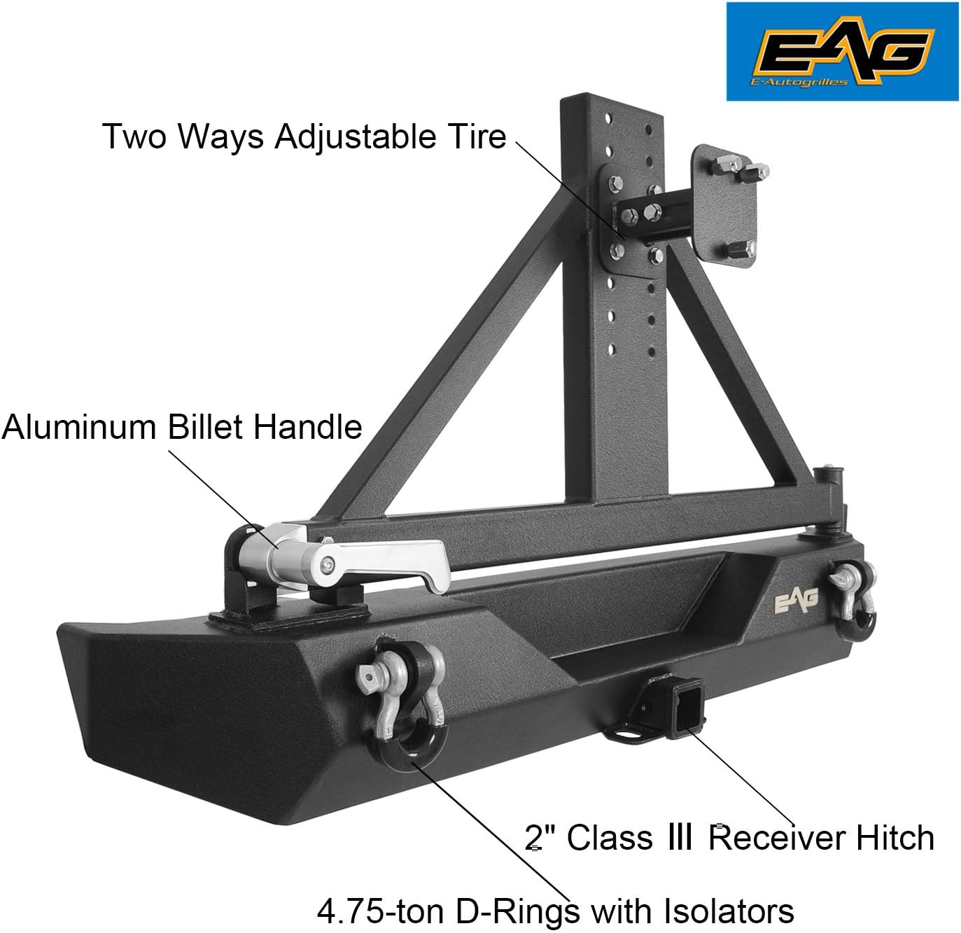 Steel Rear Bumper with Tire Carrier U4661