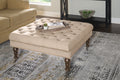Velvet Square Tufted Ottoman M137390