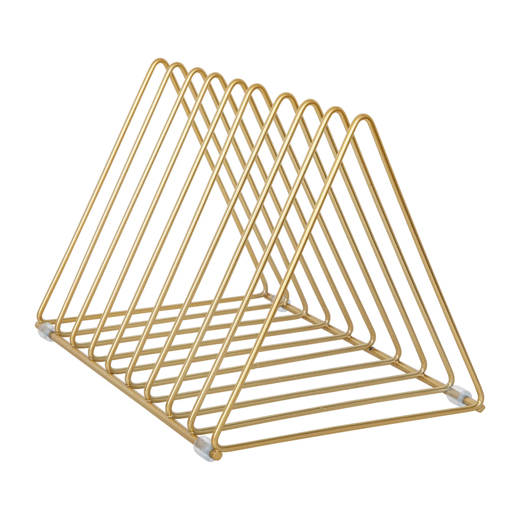 Gold Metal Magazine File Holder S9567