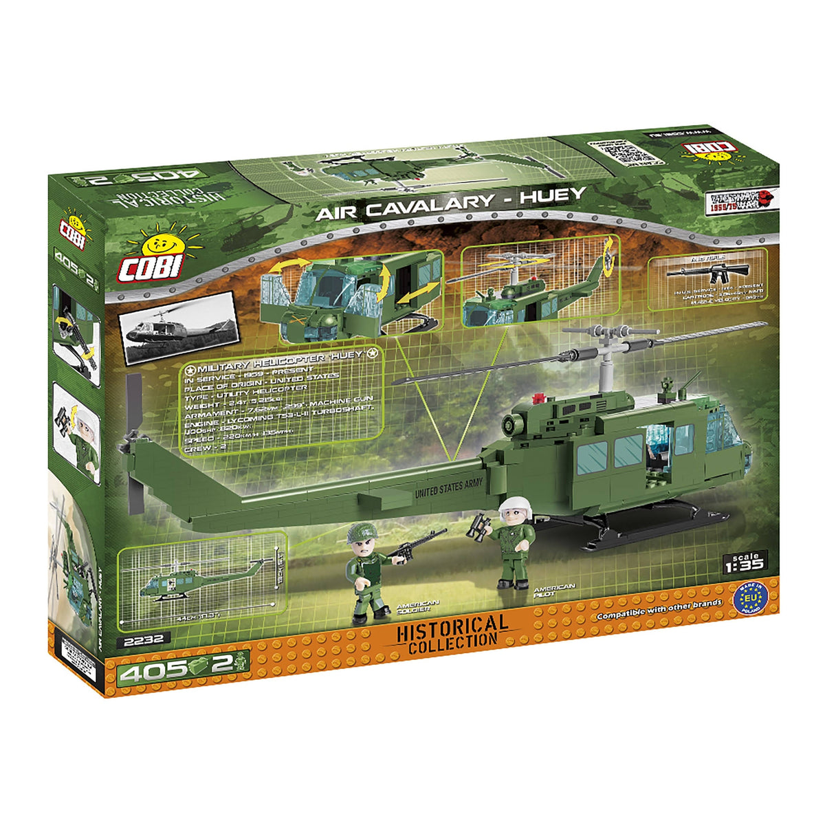 410 Pieces Vietnam War Air Cavalry Building Blocks D837491