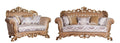 Antique Bronze Wood Trim Sofa Set 2 I682172