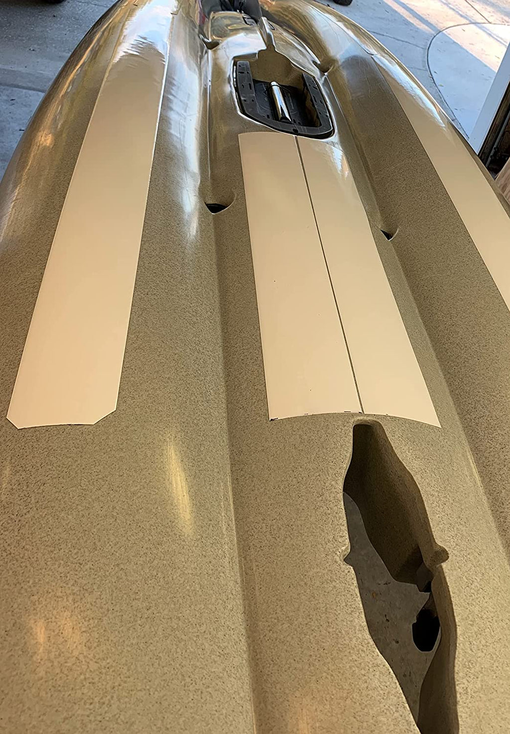 White 4" Kayak Canoe Keel Guard K780
