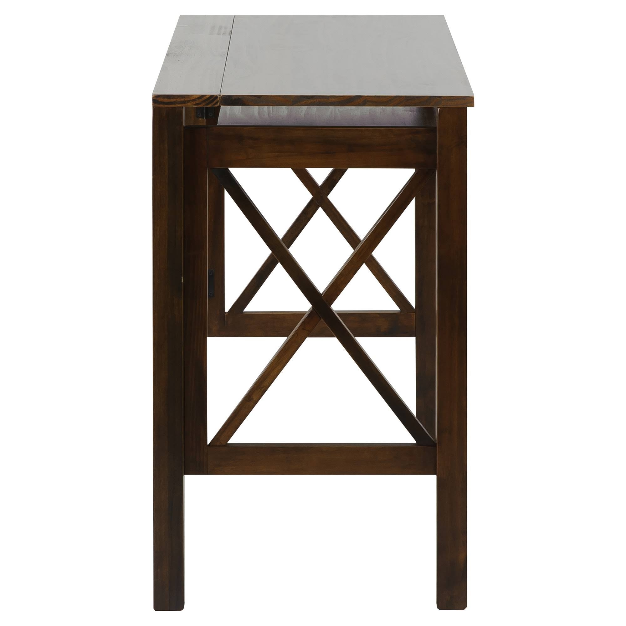 Warm Brown Folding Desk with Pull Out M810301