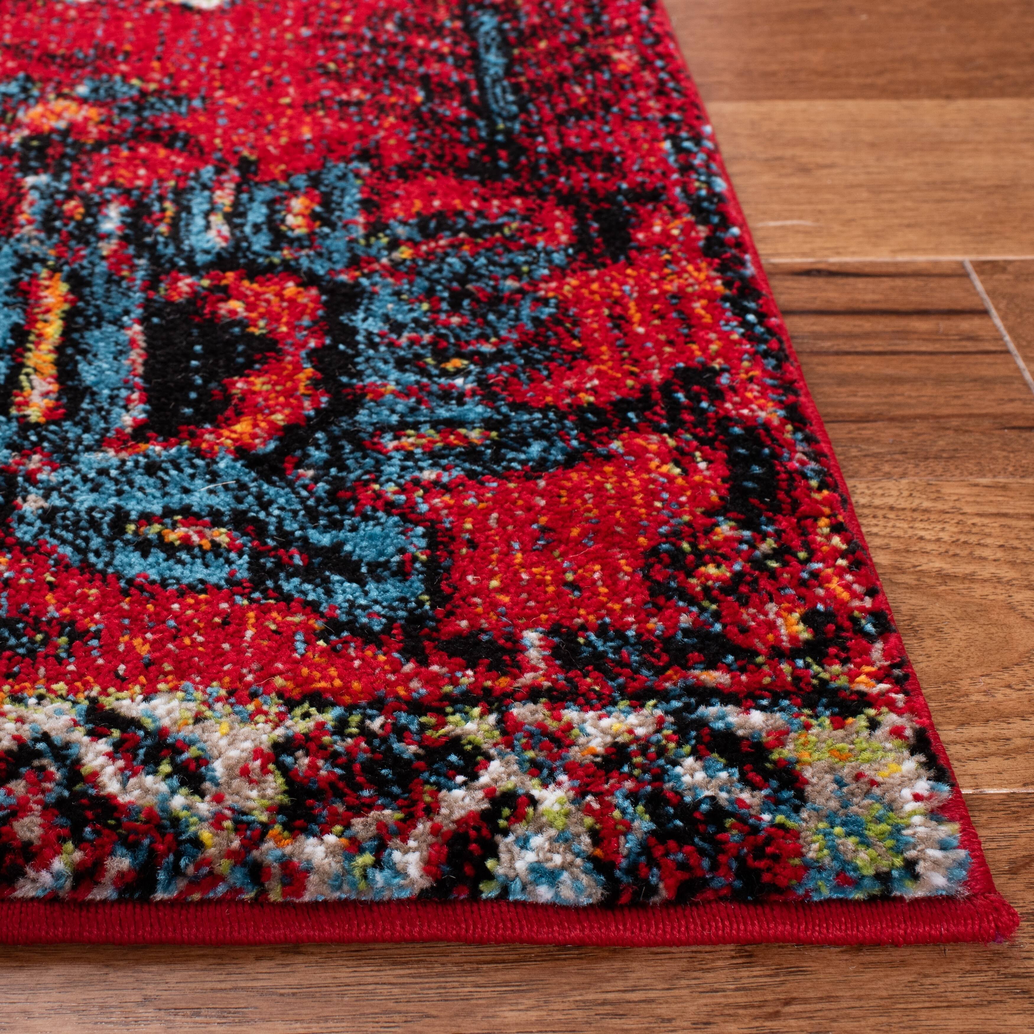 Red / Blue Vintage Rug S6615