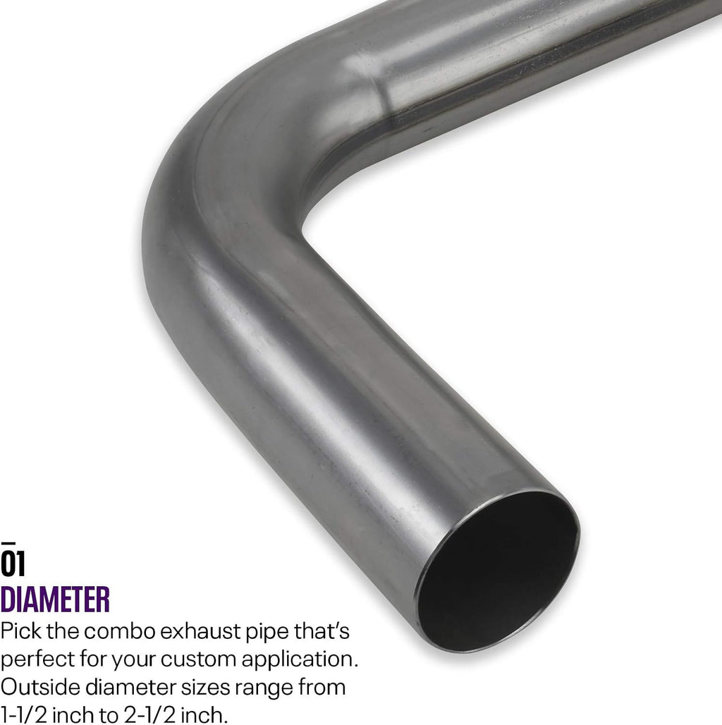 2 Inch Mild Steel Exhaust Pipe Pack of 2 H2184