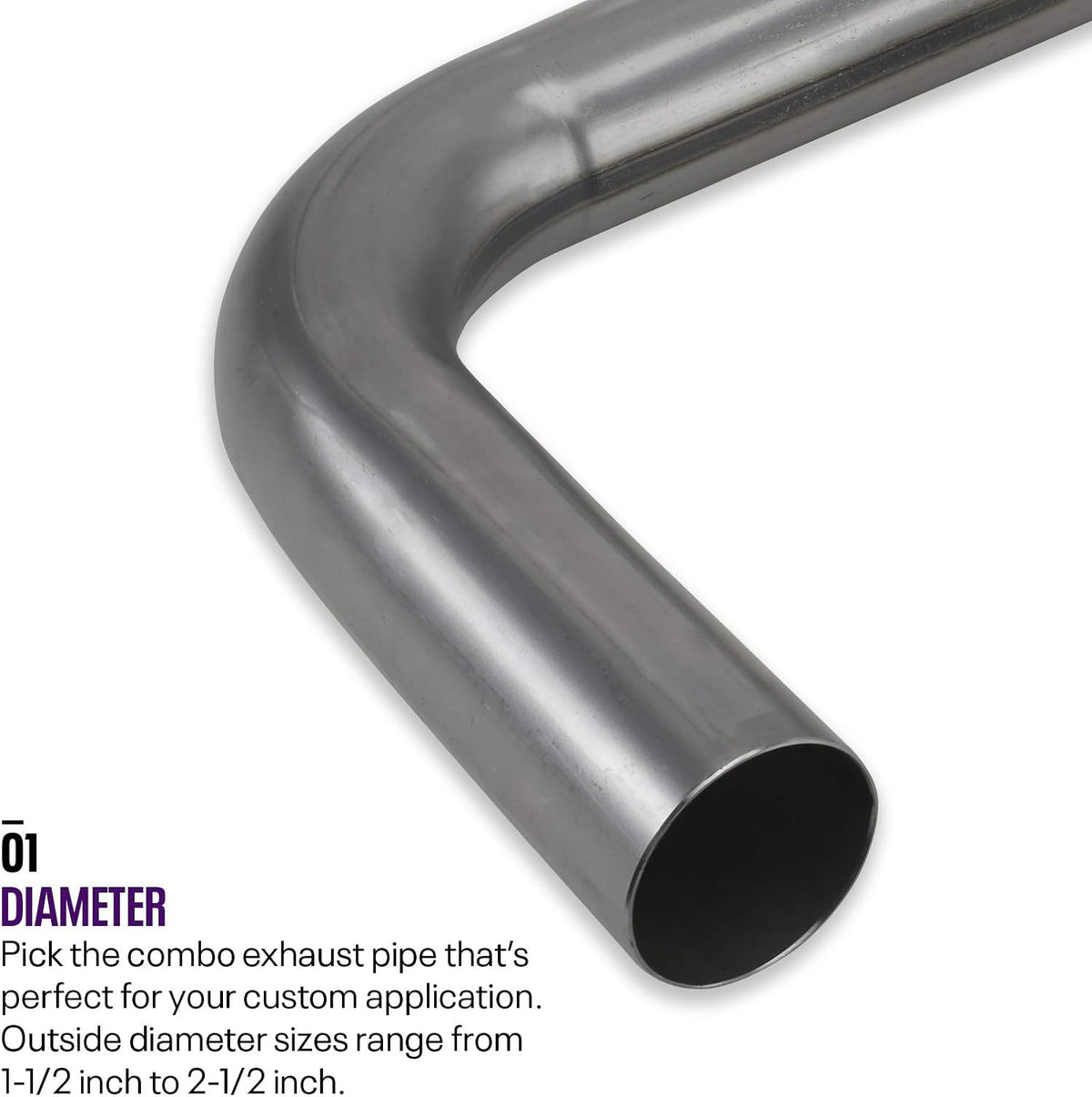 2 Inch Mild Steel Exhaust Pipe Pack of 2 H2184